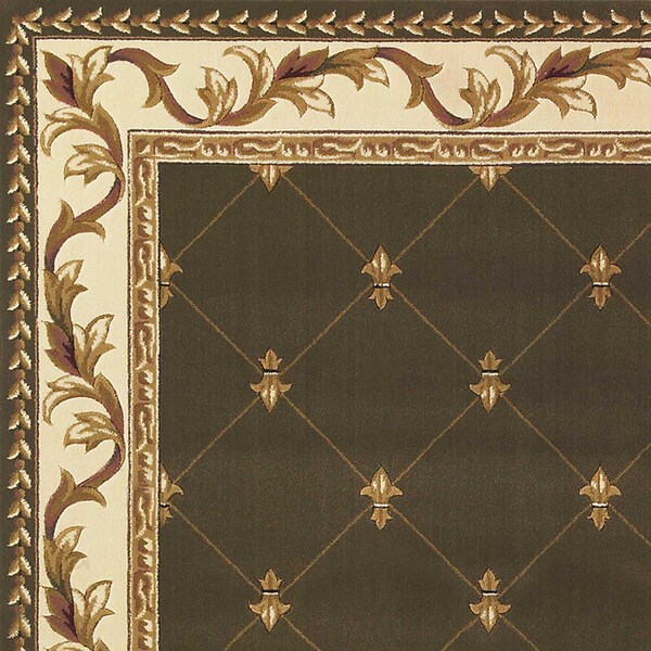 Homeroots 3 ft. 3 in. x 4 ft. 11 in. Polypropylene Green Area Rug - 353694