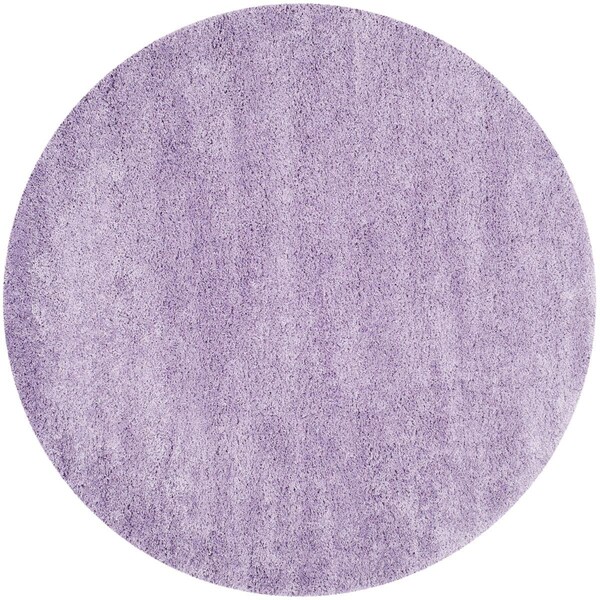 Safavieh Shag Power Loomed Round Rug, Lilac - 6 ft.-7 in. x 6 ft.-7 in. - SG151-7272-7R