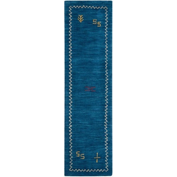 Safavieh 2 ft. - 3 in. x 6 ft. Runner- Shag Himalaya Blue Hand Loomed Rug - HIM583A-26