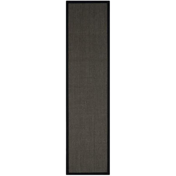 Safavieh Natural Fiber Power Loomed Runner Rug- Charcoal - Charcoal- 2 ft. 6 in. x 12 ft. - NF441D-212