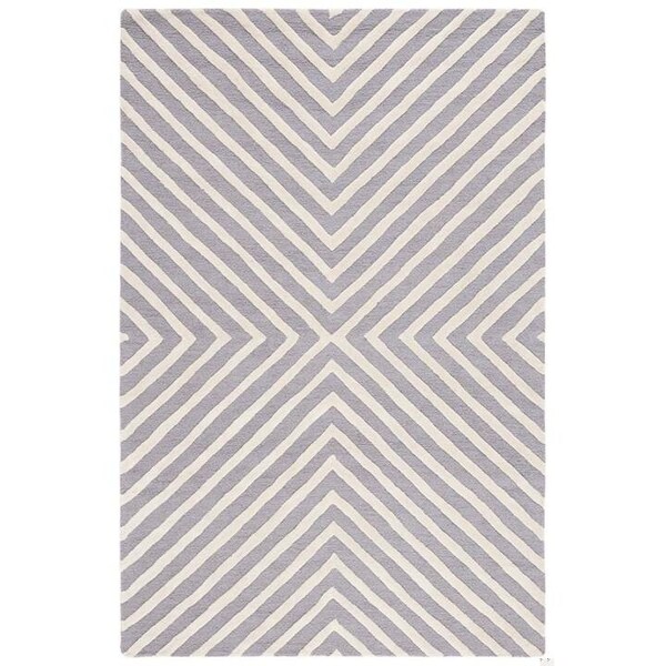 Safavieh Cambridge Hand Tufted Square Rug- Silver - Ivory- 4 x 4 ft. - CAM129D-4SQ