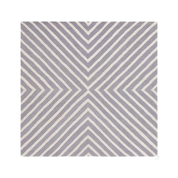 Safavieh Cambridge Hand Tufted Square Rug- Silver - Ivory- 4 x 4 ft. - CAM129D-4SQ
