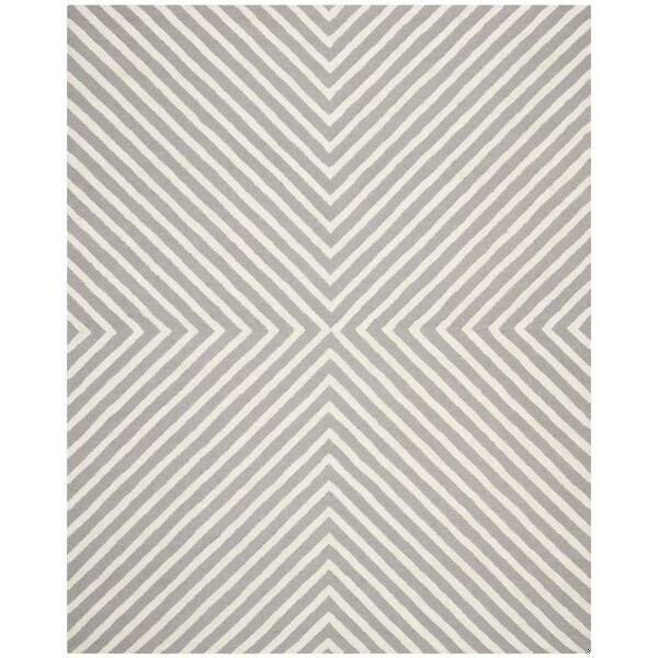 Safavieh Cambridge Hand Tufted Square Rug- Silver - Ivory- 4 x 4 ft. - CAM129D-4SQ