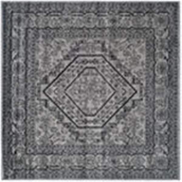 Safavieh 4 x 4 ft. Adirondack Power Loomed Square Area Rug, Silver and Black - ADR108A-4SQ