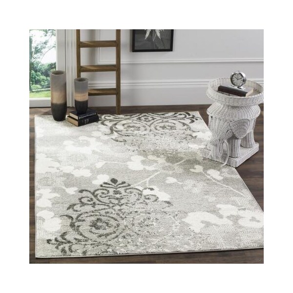Safavieh 2 ft.-6 in. x 14 ft. Runner Adirondack Power Loomed RugSilver & Ivory - ADR114B-214