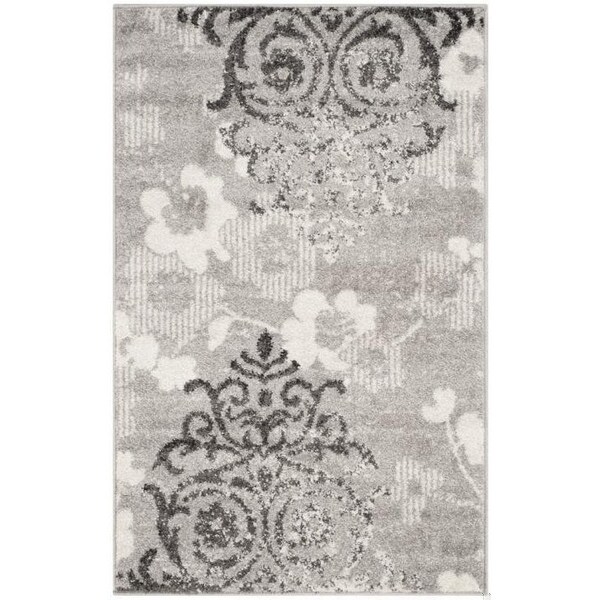 Safavieh 2 ft.-6 in. x 14 ft. Runner Adirondack Power Loomed RugSilver & Ivory - ADR114B-214