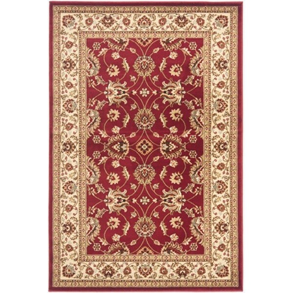 Safavieh 8 ft. 9 in. x 12 ft. Large Rectangle Lyndhurst Red and Ivory Traditional Rug - LNH553-4012-9