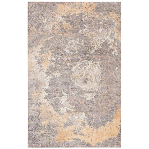Safavieh 4 x 6 ft. Restoration Vintage Rectanglar Handmade Wool Rug Gold & Ivory - RVT111D-4