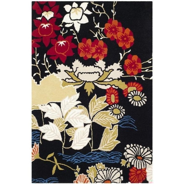 Safavieh Bella Accent Rug, Black and Multi - 2 ft. - 6 in. x 4 ft. - BEL124A-24