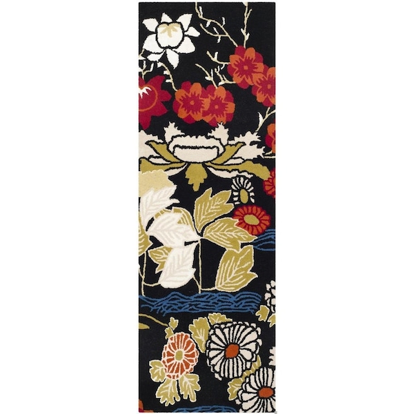 Safavieh Bella Accent Rug, Black and Multi - 2 ft. - 6 in. x 4 ft. - BEL124A-24