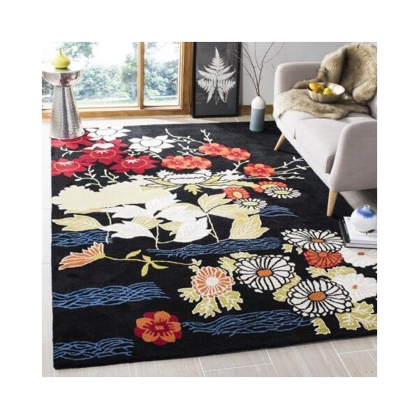 Safavieh Bella Accent Rug, Black and Multi - 2 ft. - 6 in. x 4 ft. - BEL124A-24