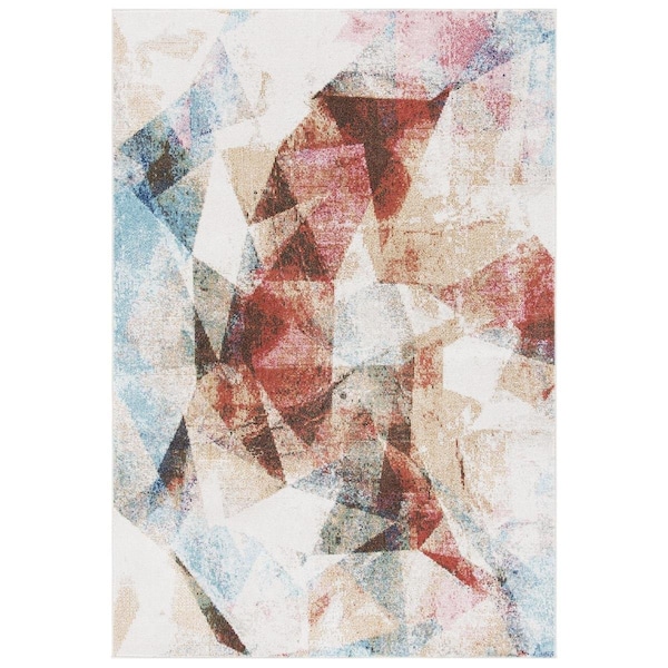 Safavieh Rectangle Contemporary Phoenix Area Rug, Ivory & Terracotta - 9 x 12 ft. - PHX257A-9