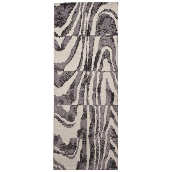 Perspectiva 21 x 54 in. Indigo Grain Runner Indoor Area Rug - PE1822893