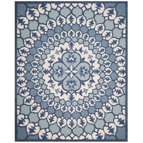 Safavieh 2 x 3 ft. Bellagio Hand Tufted Rug, Accent - Ivory and Blue - BLG610G-2