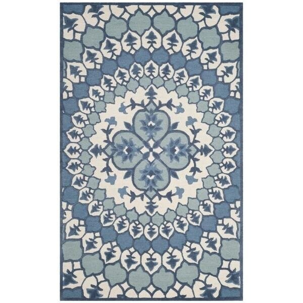 Safavieh 2 x 3 ft. Bellagio Hand Tufted Rug, Accent - Ivory and Blue - BLG610G-2