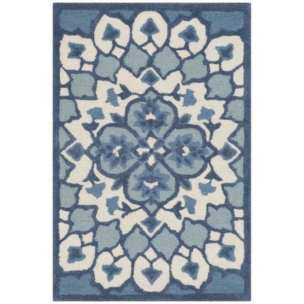 Safavieh 2 x 3 ft. Bellagio Hand Tufted Rug, Accent - Ivory and Blue - BLG610G-2
