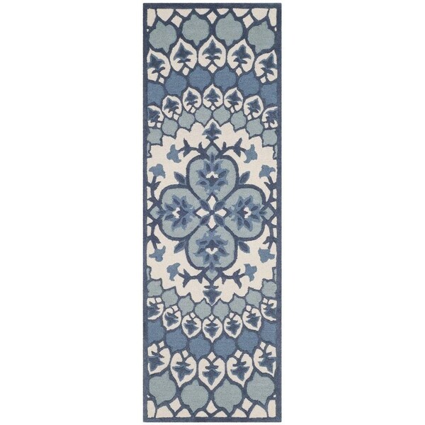 Safavieh 2 x 3 ft. Bellagio Hand Tufted Rug, Accent - Ivory and Blue - BLG610G-2