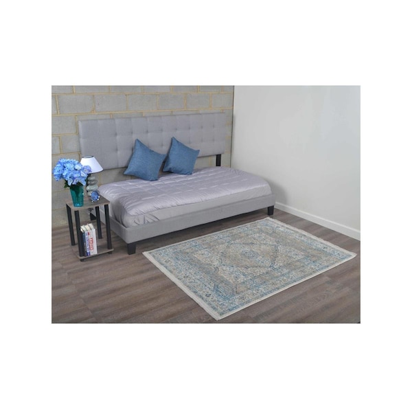 Jensendistributionservices 2 ft. x 3 ft. 10 in. Machine Woven Crossweave Polyester Oriental Rectangle Area Rug, Multi Color - MI1624511
