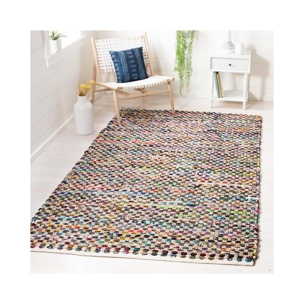 Safavieh 3 x 5 ft. Small Rectangle Cape Cod Hand Woven Rug, Natural and Multi Color - CAP302A-3