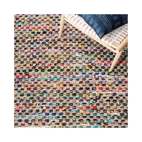 Safavieh 3 x 5 ft. Small Rectangle Cape Cod Hand Woven Rug, Natural and Multi Color - CAP302A-3