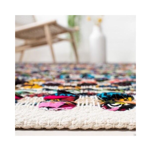 Safavieh 3 x 5 ft. Small Rectangle Cape Cod Hand Woven Rug, Natural and Multi Color - CAP302A-3