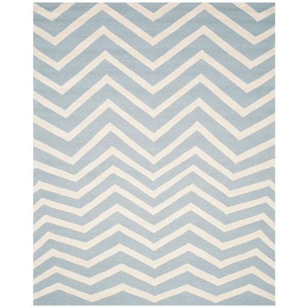 Safavieh Cambridge Hand Tufted Rectangle RugBlue & Ivory 6 x 9 ft. - CAM714B-6