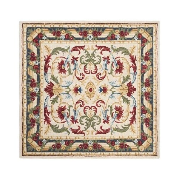 Safavieh Blossom Contemporary Rectangle Hand Tufted RugsIvory & Green 4 x 6 ft. - BLM251B-4