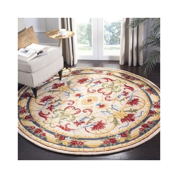Safavieh Blossom Contemporary Rectangle Hand Tufted RugsIvory & Green 4 x 6 ft. - BLM251B-4