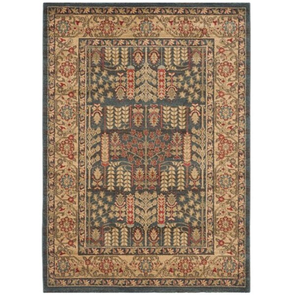 Safavieh Mahal Power Loomed Rectangle Rug- Navy - Natural- 4 x 5 ft. 7 in. - MAH697E-4