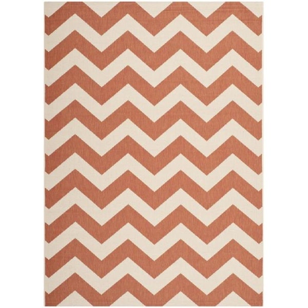 Safavieh 2 x 3 ft.-7 in. Courtyard Power Loomed Accent Area Rug, Terracotta and Beige - CY6244-241-2