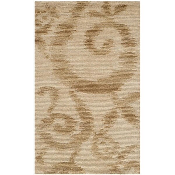 Safavieh 5 ft. 6 in. x 8 ft. 6 in. Medium Rectangle Contemporary Martha Stewart Raw Umber Hand Knotted Rug - MSR5435B-6