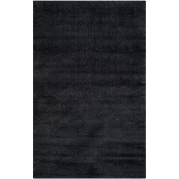 Safavieh 6 ft. x 9 ft. Medium Rectangle- Shag Himalaya Black Hand Loomed Rug - HIM610C-6