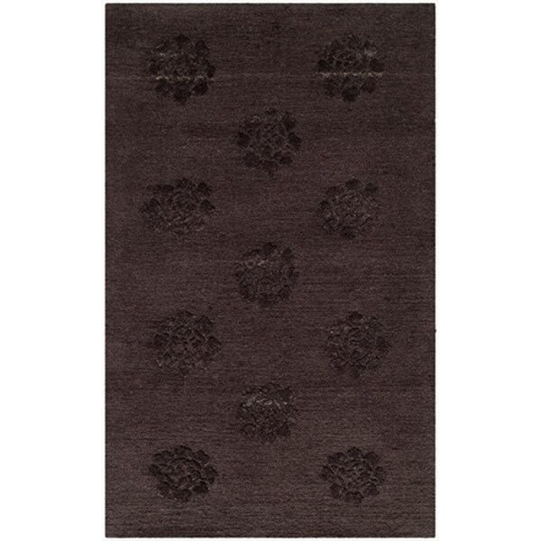 Safavieh 5 ft. 6 in. x 8 ft. 6 in. Medium Rectangle Contemporary Martha Stewart Onyx Hand Knotted Rug - MSR5634A-6