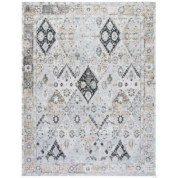 Safavieh 8 x 10 ft. Classic Vintage Rectangle Power Loomed Area RugIvory & Silver - CLV871A-8