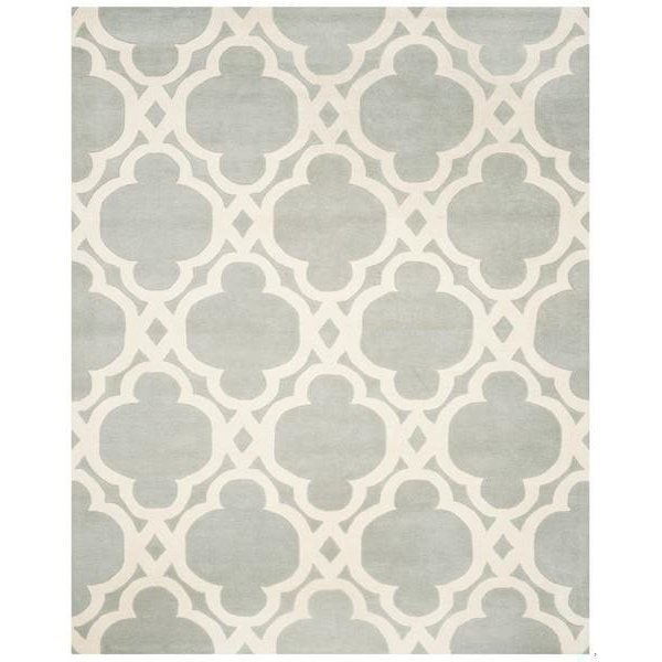 Safavieh Chatham Hand Tufted Rectangle Rug- Grey - Ivory- 4 x 6 ft. - CHT762E-4