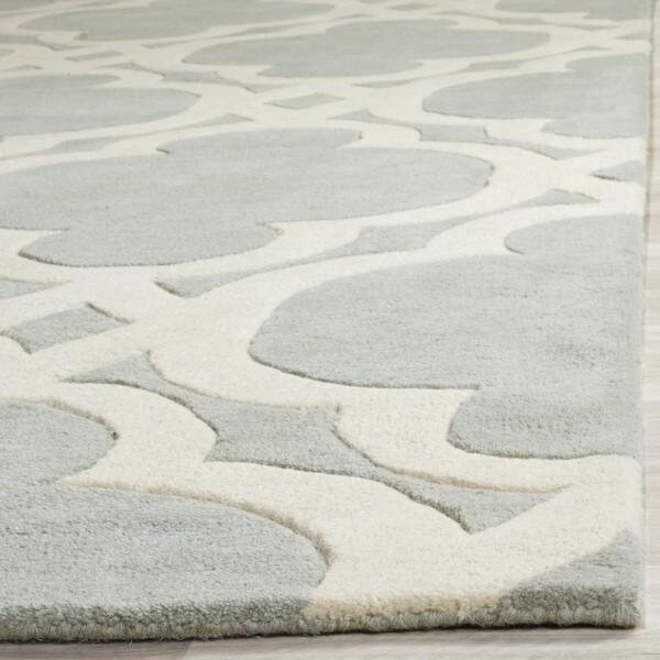 Safavieh Chatham Hand Tufted Rectangle Rug- Grey - Ivory- 4 x 6 ft. - CHT762E-4