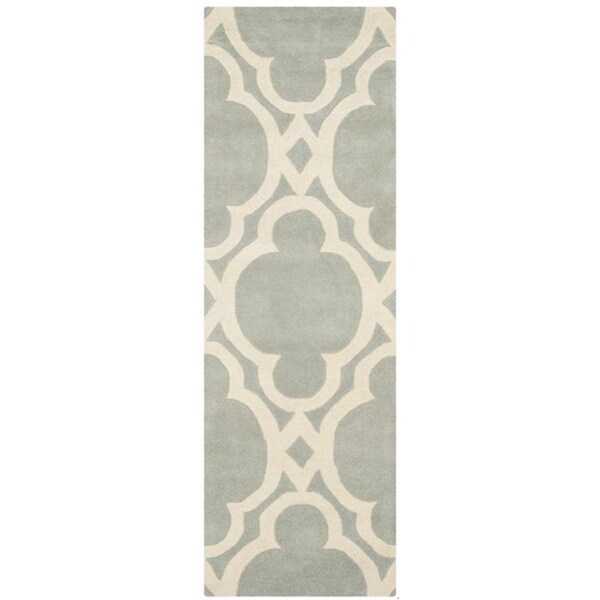 Safavieh Chatham Hand Tufted Rectangle Rug- Grey - Ivory- 4 x 6 ft. - CHT762E-4