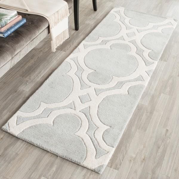 Safavieh Chatham Hand Tufted Rectangle Rug- Grey - Ivory- 4 x 6 ft. - CHT762E-4