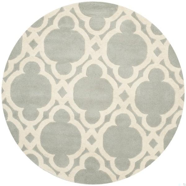 Safavieh Chatham Hand Tufted Rectangle Rug- Grey - Ivory- 4 x 6 ft. - CHT762E-4
