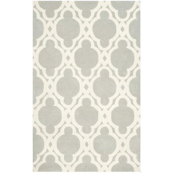 Safavieh Chatham Hand Tufted Rectangle Rug- Grey - Ivory- 4 x 6 ft. - CHT762E-4