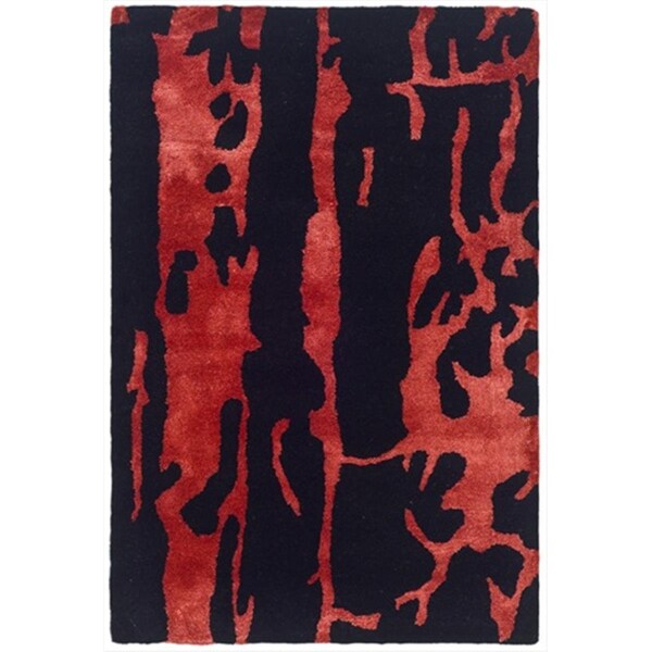 Safavieh 2 x 3 ft. Accent Contemporary Soho Black and Red Hand Tufted Rug - SOH326B-2