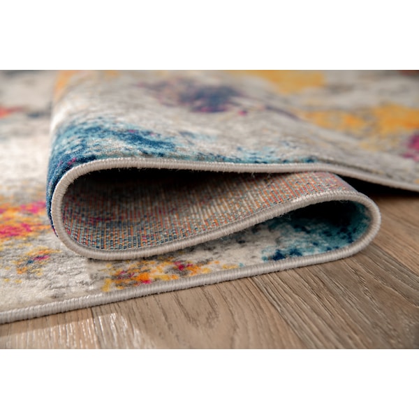 World Rug Gallery Sky Collection Modern Abstract Area Rug 5'x7' Multi - 232MULTI5X7