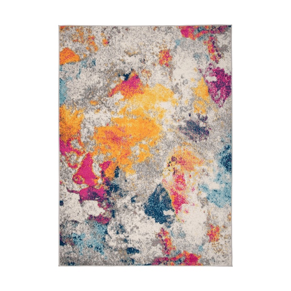 World Rug Gallery Sky Collection Modern Abstract Area Rug 5'x7' Multi - 232MULTI5X7