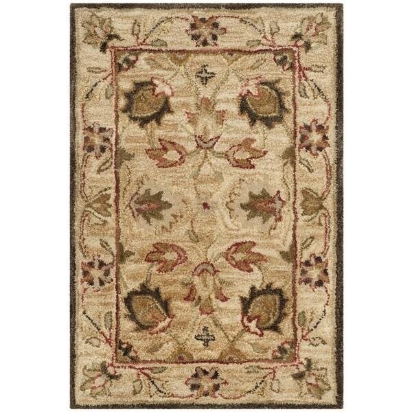 Safavieh 6 x 6 ft. Round Antiquity Hand Tufted RugBeige & Beige - AT812A-6R