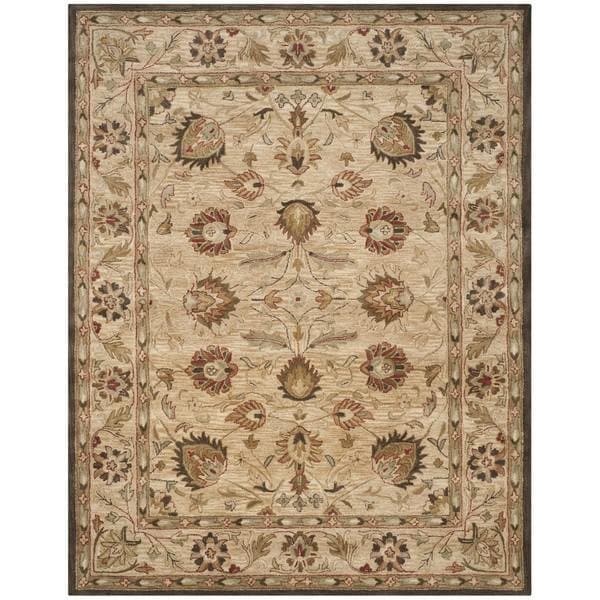 Safavieh 6 x 6 ft. Round Antiquity Hand Tufted RugBeige & Beige - AT812A-6R