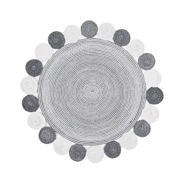 Safavieh 3 x 3 ft. Cape Cod Round Area Rug, Charcoal & Ivory - CAP231H-3R