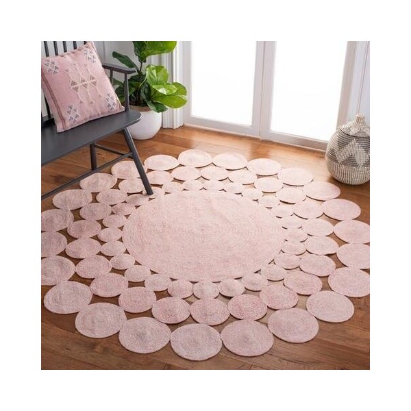 Safavieh 5 x 5 ft. Cape Cod Round Area Rug, Pink - CAP226U-5R