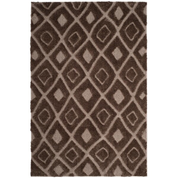Safavieh 4 x 6 ft. Olympia Shag Power Loomed Medium Rectangle Area RugMushroom - OSG319C-4