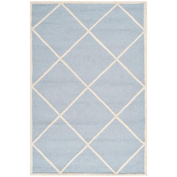Safavieh Cambridge Hand Tufted Runner Rug- Light Blue - Ivory- 2 ft. 6 in. x 6 ft. - CAM136A-26