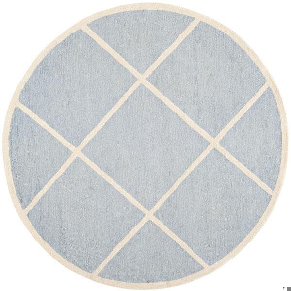Safavieh Cambridge Hand Tufted Runner Rug- Light Blue - Ivory- 2 ft. 6 in. x 6 ft. - CAM136A-26
